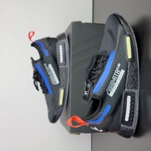 Adidas Originals NMD_R1 Boost Black Blue Orange Men's Shoes